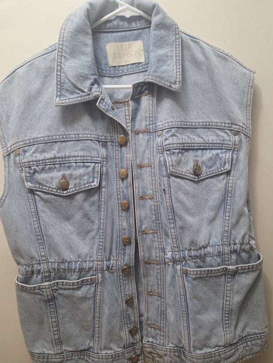 Ulla Johnson Jackets & Blazers - Ulla Johnson Light Wash Denim Vest - Light Blue